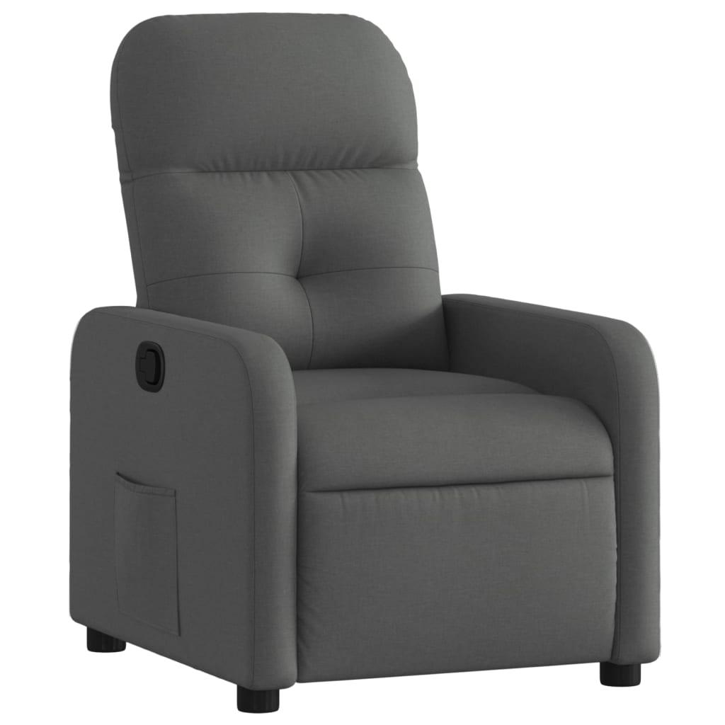 Fauteuil verstelbaar stof donkergrijs