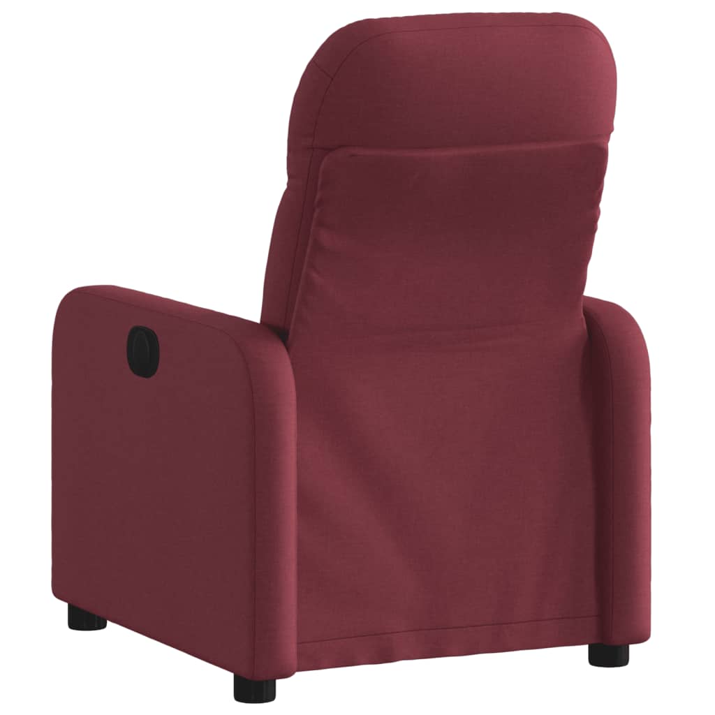 Fauteuil verstelbaar stof wijnrood