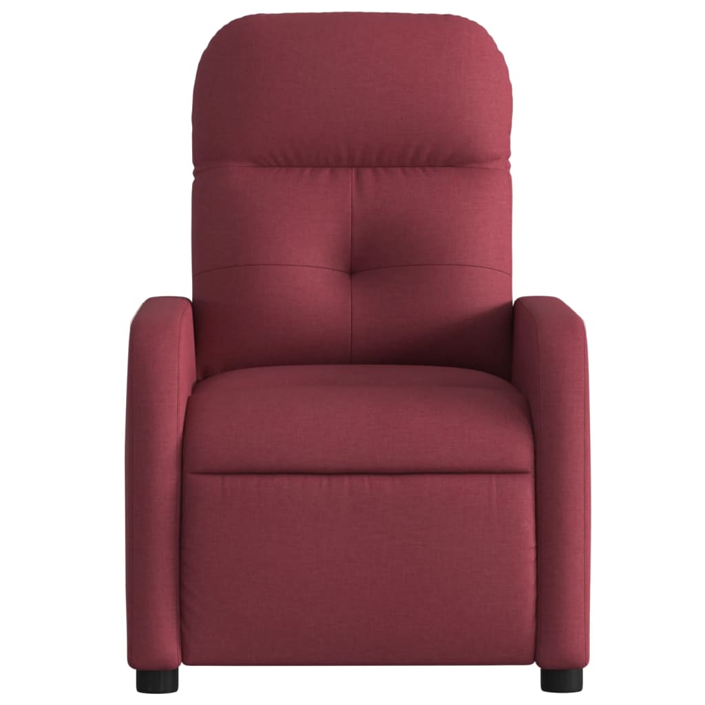 Fauteuil verstelbaar stof wijnrood