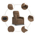 Fauteuil verstelbaar stof bruin