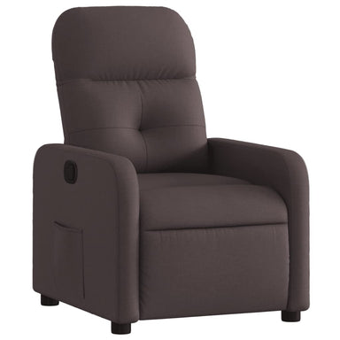 Fauteuil verstelbaar stof donkerbruin