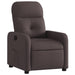 Fauteuil verstelbaar stof donkerbruin