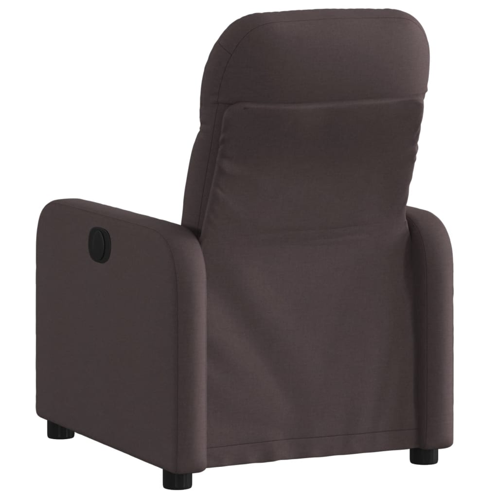 Fauteuil verstelbaar stof donkerbruin