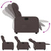 Fauteuil verstelbaar stof donkerbruin