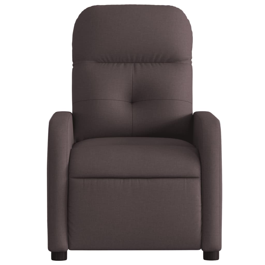 Fauteuil verstelbaar stof donkerbruin