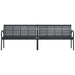 Tuinbank dubbel 231 cm staal en HKC zwart