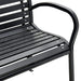 Tuinbank dubbel 231 cm staal en HKC zwart