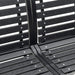 Tuinbank dubbel 231 cm staal en HKC zwart