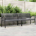 Tuinbank dubbel 231 cm staal en HKC zwart