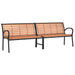 Tuinbank 231 cm hout en gepoedercoat staal bruin