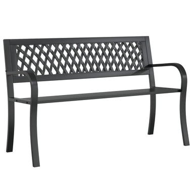 Tuinbank 120 cm staal zwart