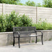 Tuinbank 120 cm staal zwart