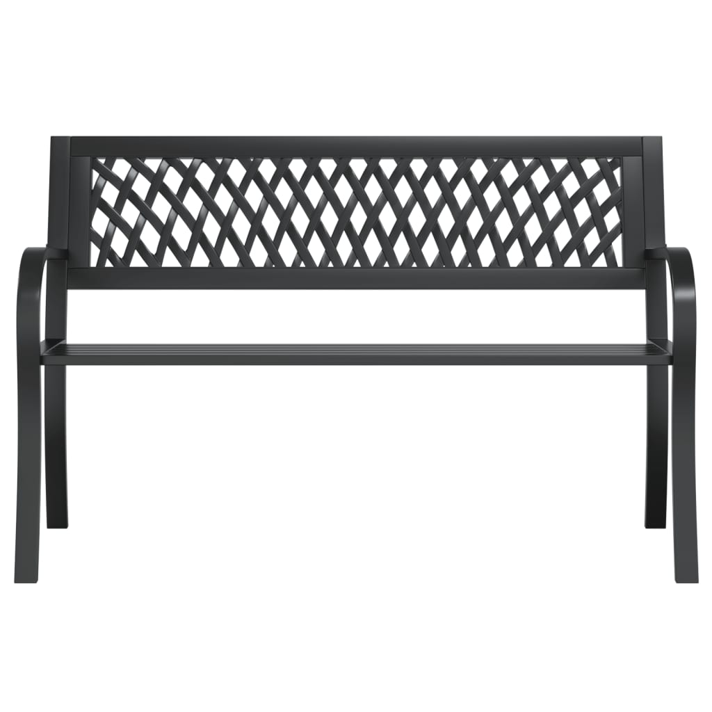 Tuinbank 120 cm staal zwart