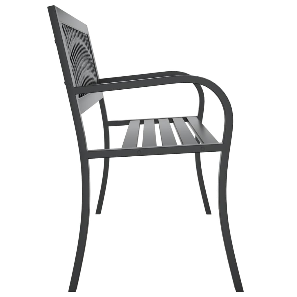 Tuinbank 120 cm staal zwart