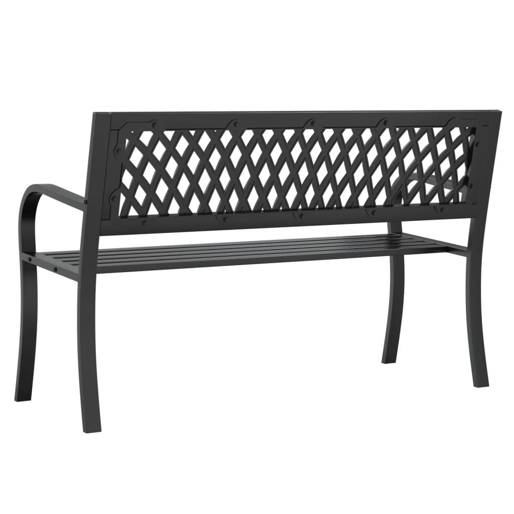 Tuinbank 120 cm staal zwart