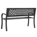 Tuinbank 120 cm staal zwart