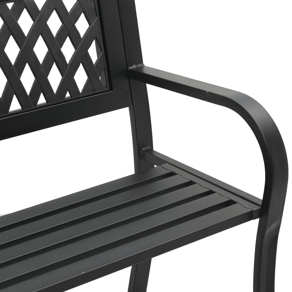 Tuinbank 120 cm staal zwart