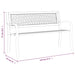 Tuinbank 120 cm staal zwart