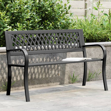 Tuinbank 120 cm staal zwart