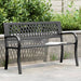 Tuinbank 120 cm staal zwart