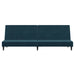 Slaapbank 2-zits fluweel blauw