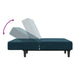 Slaapbank 2-zits fluweel blauw