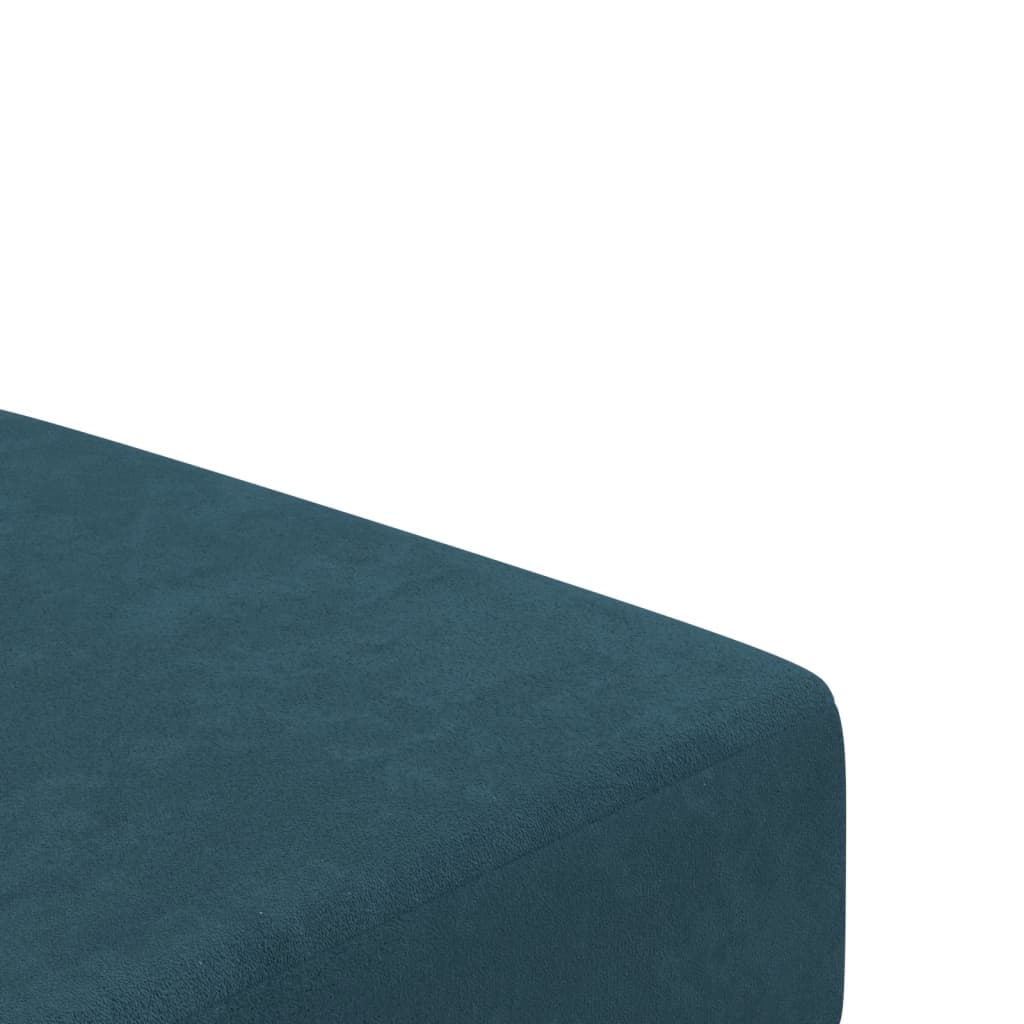 Slaapbank 2-zits fluweel blauw