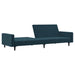 Slaapbank 2-zits fluweel blauw