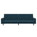 Slaapbank 2-zits fluweel blauw