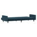 Slaapbank 2-zits fluweel blauw