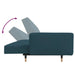 Slaapbank 2-zits met 2 kussens fluweel blauw