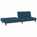 Slaapbank 2-zits fluweel blauw