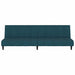 Slaapbank 2-zits fluweel blauw