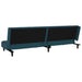 Slaapbank 2-zits fluweel blauw