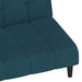 Slaapbank 2-zits fluweel blauw