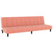 Slaapbank 2-zits fluweel roze