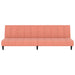 Slaapbank 2-zits fluweel roze