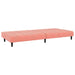 Slaapbank 2-zits fluweel roze