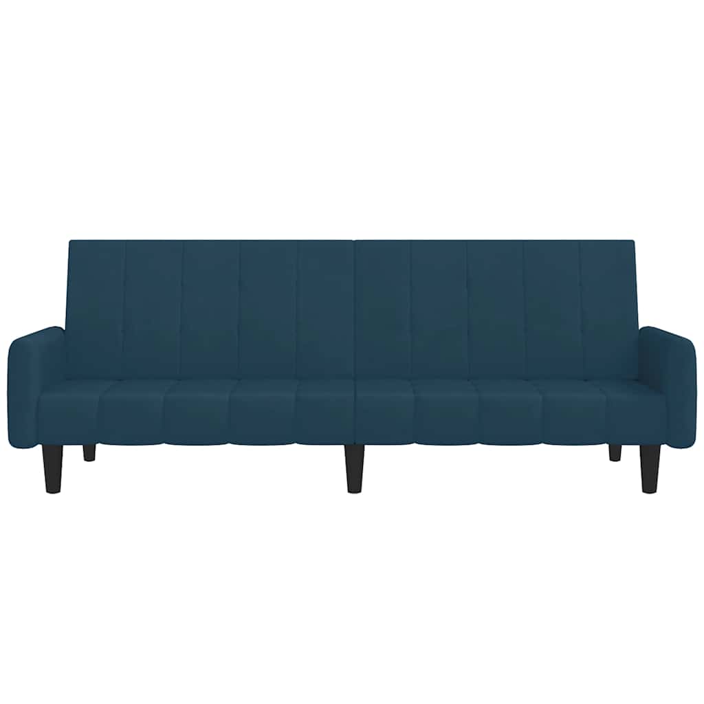 Slaapbank 2-zits fluweel blauw