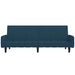 Slaapbank 2-zits fluweel blauw