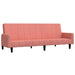 Slaapbank 2-zits fluweel roze