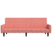 Slaapbank 2-zits fluweel roze