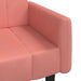 Slaapbank 2-zits fluweel roze