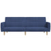 Slaapbank 2-zits stof blauw