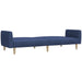 Slaapbank 2-zits stof blauw