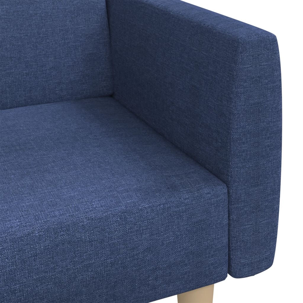 Slaapbank 2-zits stof blauw