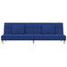 Slaapbank 2-zits met 2 kussens stof blauw