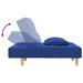 Slaapbank 2-zits met 2 kussens stof blauw