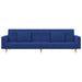 Slaapbank 2-zits met 2 kussens stof blauw