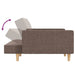 Slaapbank 2-zits met 2 kussens stof taupe